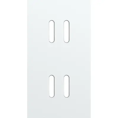Niko Rocker 2-voudige afdekplaat voor verticale tweevoudige schakelaar steel white coated (154-56852)