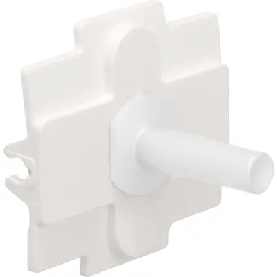 Niko Toggle 1-voudig steel white coated (154-57001)