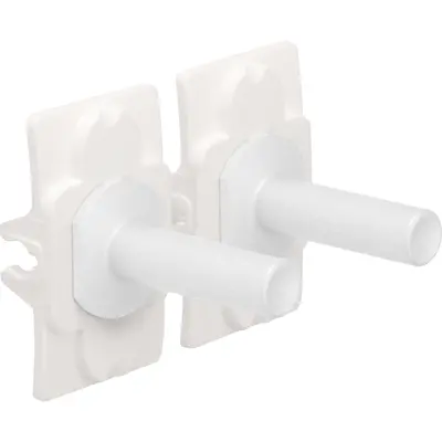 Niko Toggle 2-voudig steel white coated (154-57002)