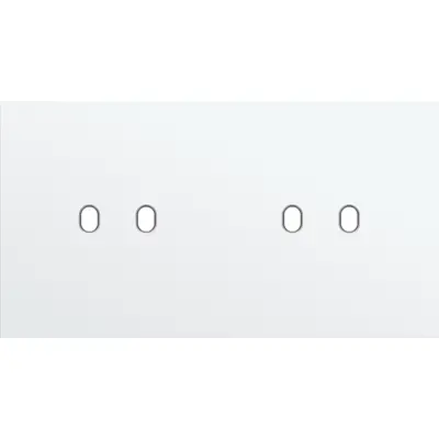 Niko Toggle 2-voudige afdekplaat voor horizontale dubbele schakelaars steel white coated (154-57802)