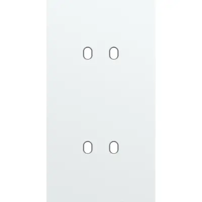 Niko Toggle 2-voudige afdekplaat voor verticale dubbele schakelaars steel white coated (154-57852)