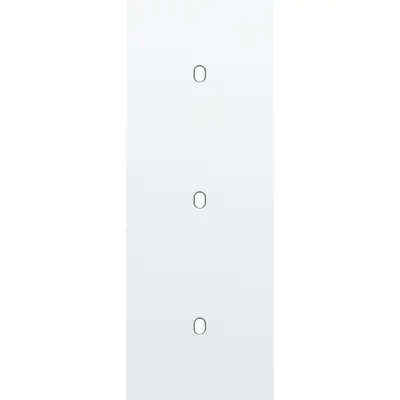 Niko Toggle 3-voudige afdekplaat voor 3 verticale enkele schakelaars steel white coated (154-57951)