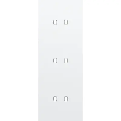 Niko Toggle 3-voudige afdekplaat voor 3 verticale dubbele schakelaars steel white coated (154-57952)