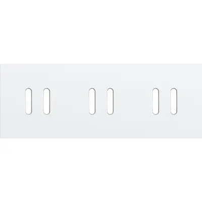 Niko Rocker 3-voudige afdekplaat voor 3 horizontale dubbele schakelaars steel white coated (154-56702)
