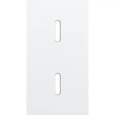 Niko Rocker 2-voudige afdekplaat voor 2 verticale enkele schakelaars steel white coated (154-56851)