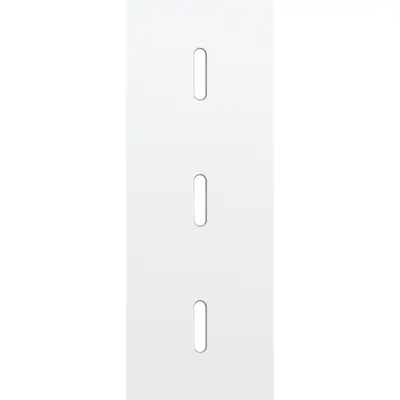 Niko Rocker 3-voudige afdekplaat voor 3 verticale enkele schakelaars steel white coated (154-56951)