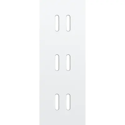 Niko Rocker 3-voudige afdekplaat voor 3 verticale dubbele schakelaars steel white coated (154-56952)