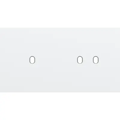 Niko Toggle 2-voudige afdekplaat horizontaal voor 1 enkele en 1 dubbele schakelaar steel white coated (154-57803)