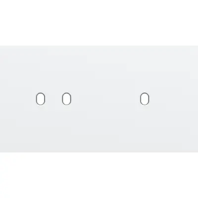 Niko Toggle 2-voudige afdekplaat horizontaal voor 1 dubbele en 1 enkele schakelaar steel white coated (154-57804)