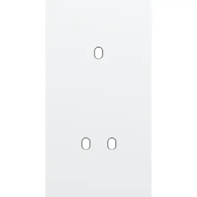 Niko Toggle 2-voudige afdekplaat verticaal voor 1 enkele en 1 dubbele schakelaar steel white coated (154-57853)