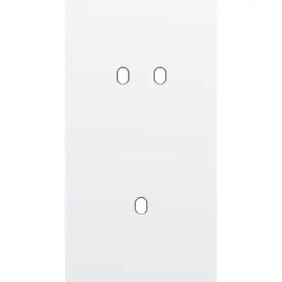 Niko Toggle 2-voudige afdekplaat verticaal voor 1 dubbele en 1 enkele schakelaar steel white coated (154-57854)