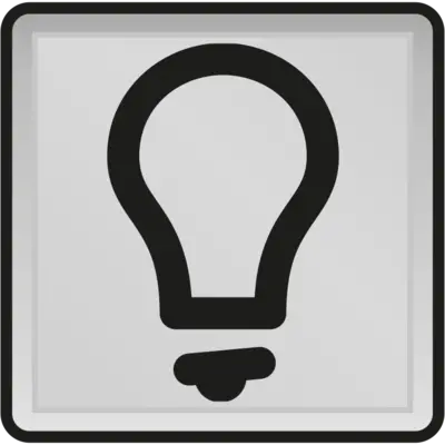 Niko Hydro transparant venster met lamp symbool voor drukknoppen (700-30200)