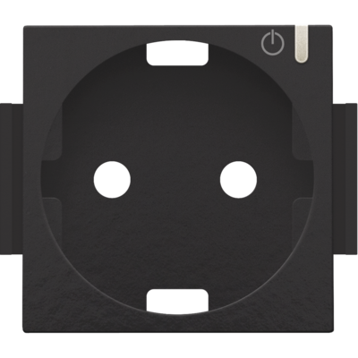 Niko afwerkingsset geconnecteerde wandcontactdoos piano black coated (200-66930)