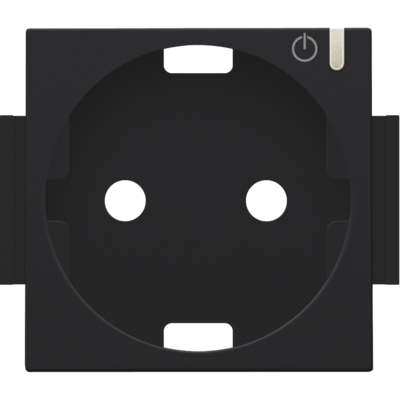 Niko afwerkingsset geconnecteerde wandcontactdoos black coated (161-66930)