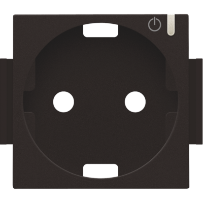 Niko afwerkingsset geconnecteerde wandcontactdoos dark brown coated (124-66930)