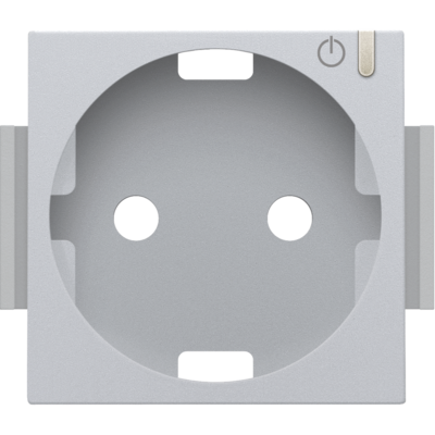 Niko afwerkingsset geconnecteerde wandcontactdoos sterling coated (121-66930)