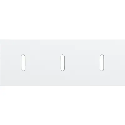 Niko Rocker 3-voudige afdekplaat voor 3 horizontale enkele schakelaars steel white coated (154-56701)
