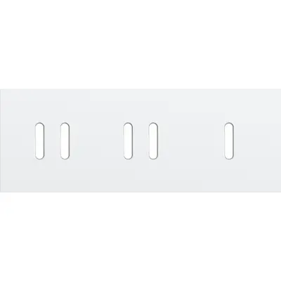 Niko Rocker 3-voudige afdekplaat horizontaal voor 2 dubbele en 1 enkele schakelaar steel white coated (154-56704)