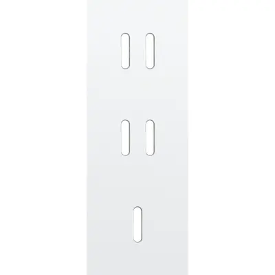 Niko Rocker 3-voudige afdekplaat verticaal voor 2 dubbele en 1 enkele schakelaar steel white coated (154-56954)
