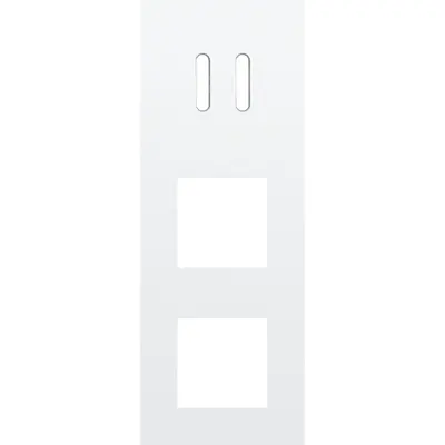 Niko Rocker 3-voudige afdekplaat verticaal voor 1 dubbele schakelaar en 2 x 45x45-functies steel white coated (154-56956)