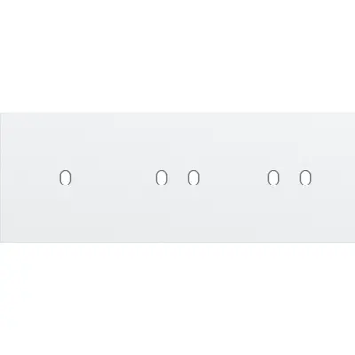 Niko Toggle 3-voudige afdekplaat horizontaal voor 1 enkele schakelaar en 2 dubbele steel white coated (154-57703)