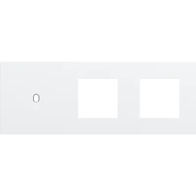 Niko Toggle 3-voudige afdekplaat horizontaal voor 1 enkele schakelaar en 2 x 45x45-functies steel white coated (154-57705)