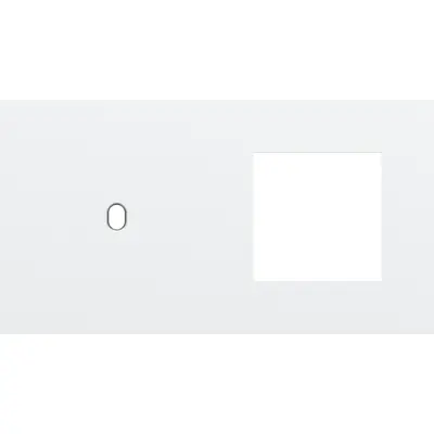 Niko Toggle 2-voudige afdekplaat horizontaal voor 1 enkele schakelaar en 1 x 45x45-functie steel white coated (154-57805)