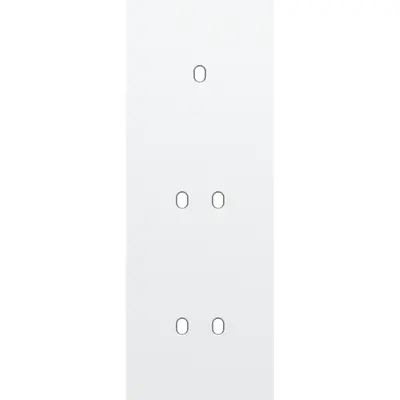 Niko Toggle 3-voudige afdekplaat verticaal voor 1 enkele en 2 dubbele schakelaars steel white coated (154-57953)