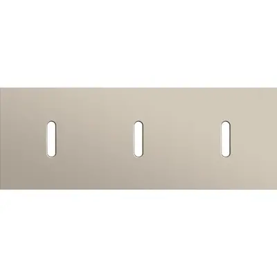 Niko Rocker 3-voudige afdekplaat voor 3 horizontale enkele schakelaars steel champagne coated (166-56701)