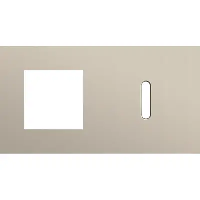 Niko Rocker 2-voudige afdekplaat horizontaal voor 1 x 45x45-functie en 1 enkele schakelaar steel champagne coated (166-56806)