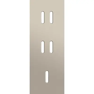 Niko Rocker 3-voudige afdekplaat verticaal voor 2 dubbele en 1 enkele schakelaar steel champagne coated (166-56954)