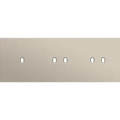 Niko Toggle 3-voudige afdekplaat horizontaal voor 1 enkele schakelaar en 2 dubbele steel champagne coated (166-57703)