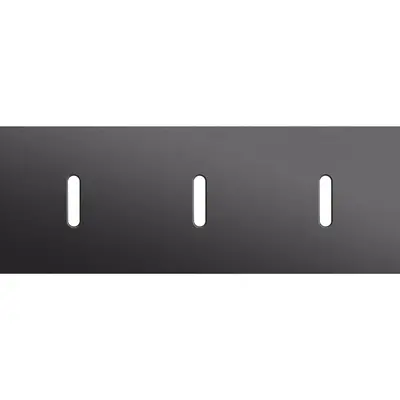 Niko Rocker 3-voudige afdekplaat voor 3 horizontale enkele schakelaars alu black brushed (224-56701)