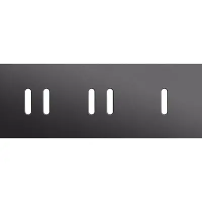 Niko Rocker 3-voudige afdekplaat horizontaal voor 2 dubbele en 1 enkele schakelaar alu black brushed (224-56704)