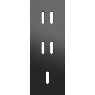 Niko Rocker 3-voudige afdekplaat verticaal voor 2 dubbele en 1 enkele schakelaar alu black brushed (224-56954)