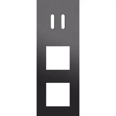 Niko Rocker 3-voudige afdekplaat verticaal voor 1 dubbele schakelaar en 2 x 45x45-functies alu black brushed (224-56956)