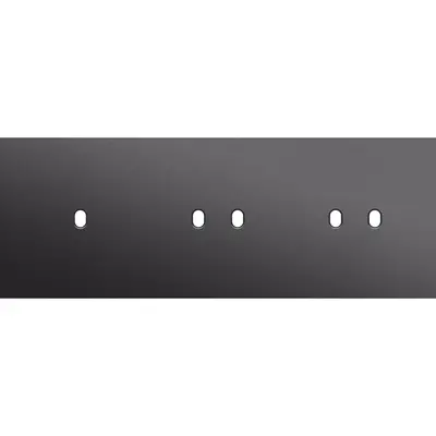 Niko Toggle 3-voudige afdekplaat horizontaal voor 1 enkele schakelaar en 2 dubbele alu black brushed (224-57703)