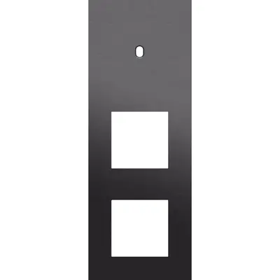 Niko Toggle 3-voudige afdekplaat verticaal voor 1 enkele schakelaar en 2 x 45x45-functies alu black brushed (224-57955)