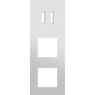 Niko Rocker 3-voudige afdekplaat verticaal voor 1 dubbele schakelaar en 2 x 45x45-functies alu grey brushed (155-56956)
