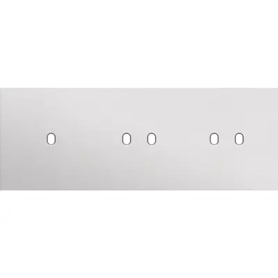 Niko Toggle 3-voudige afdekplaat horizontaal voor 1 enkele schakelaar en 2 dubbele alu grey brushed (155-57703)
