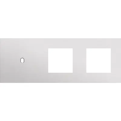 Niko Toggle 3-voudige afdekplaat horizontaal voor 1 enkele schakelaar en 2 x 45x45-functies alu grey brushed (155-57705)