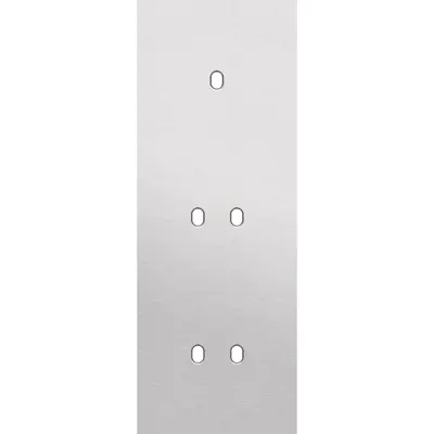 Niko Toggle 3-voudige afdekplaat verticaal voor 1 enkele en 2 dubbele schakelaars alu grey brushed (155-57953)
