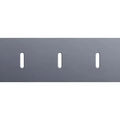 Niko Rocker 3-voudige afdekplaat voor 3 horizontale enkele schakelaars alu blue grey brushed (226-56701)