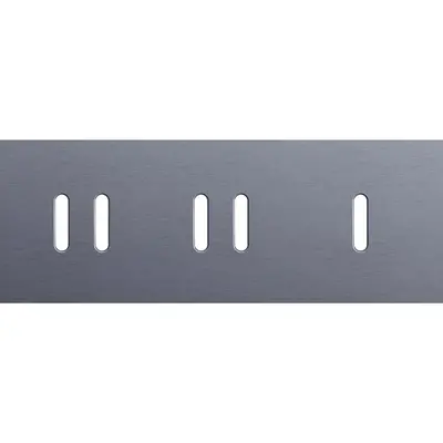 Niko Rocker 3-voudige afdekplaat horizontaal voor 2 dubbele en 1 enkele schakelaar alu blue grey brushed (226-56704)