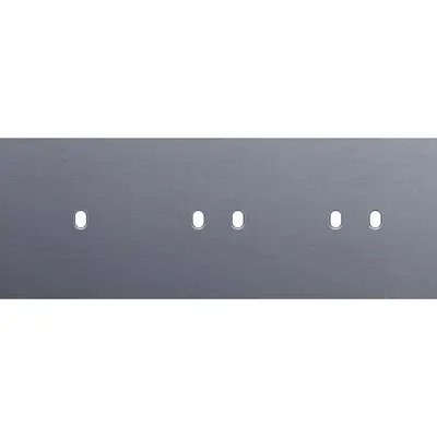 Niko Toggle 3-voudige afdekplaat horizontaal voor 1 enkele schakelaar en 2 dubbele alu blue grey brushed (226-57703)