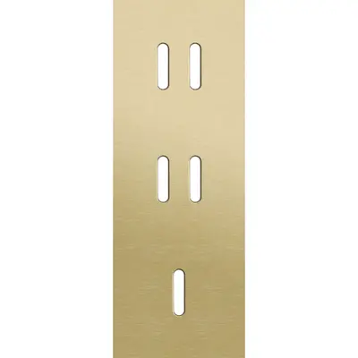 Niko Rocker 3-voudige afdekplaat verticaal voor 2 dubbele en 1 enkele schakelaar alu gold brushed (227-56954)