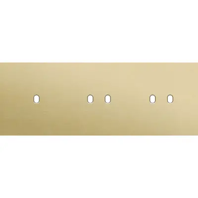 Niko Toggle 3-voudige afdekplaat horizontaal voor 1 enkele schakelaar en 2 dubbele alu gold brushed (227-57703)