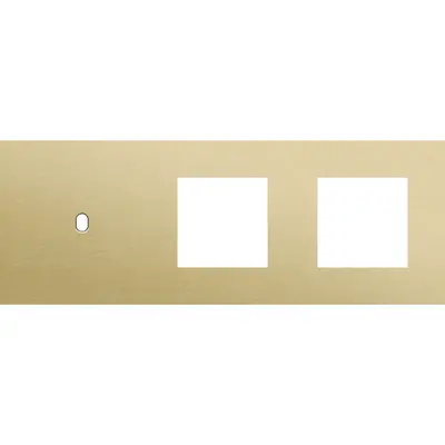 Niko Toggle 3-voudige afdekplaat horizontaal voor 1 enkele schakelaar en 2 x 45x45-functies alu gold brushed (227-57705)