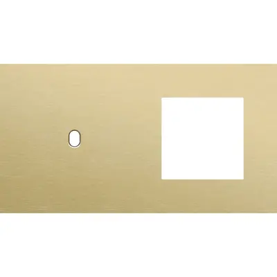 Niko Toggle 2-voudige afdekplaat horizontaal voor 1 enkele schakelaar en 1 x 45x45-functie alu gold brushed (227-57805)