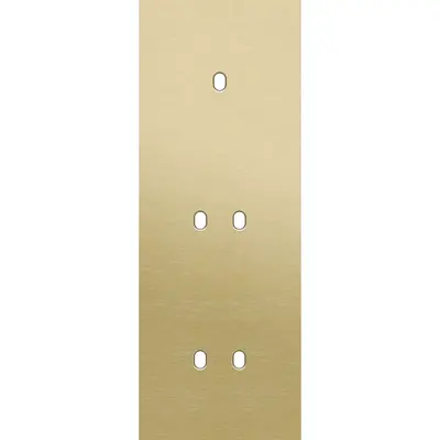 Niko Toggle 3-voudige afdekplaat verticaal voor 1 enkele en 2 dubbele schakelaars alu gold brushed (227-57953)